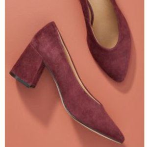 M4D3 Helen Block Heels in Wine Size 7/EU 38